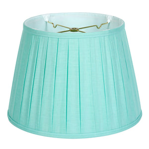 CUSTOM COLORED LINEN SHADE IN LIGHT BLUE, MINT, COBALT AND CORAL