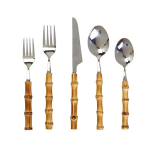 20PC BAMBOO FLATWARE SET