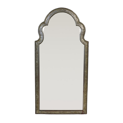 SILVER PAINTED ARCH TOP MIRROR