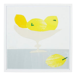 "LEMONS IN A BOWL" PRINT IN WHITE FRAME