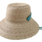 Clematis Bucket Hat - Meg Braff Designs "Picwic Stripe" Fabric Ribbon - Turquoise