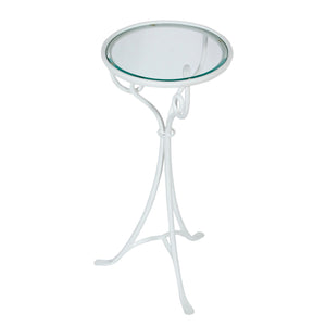 FRANCES ELKINS STYLE DRINKS TABLE IN WHITE