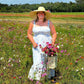 Geranium Sun Hat - Wide & Short White Grosgrain Ribbon