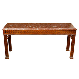 GEORGE III STYLE MAHOGANY CONSOLE TABLE