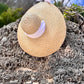 Geranium Sun Hat - Long Coral Grosgrain Ribbon