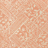LOGGIA WALLPAPER SAMPLE - CORAL PINK ON GRASSCLOTH