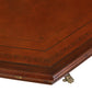 REGENCY STYLE MAHOGANY LEATHER TOP OCTAGONAL PEDESTAL TABLE