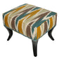 PAIR OF NEWLY UPHOLSTERED IKAT FLAMESTITCH BENCHES