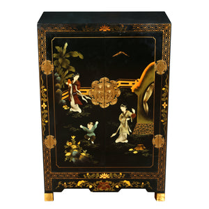 SMALL ASIAN CHINOISERIE PAINTED CABINET