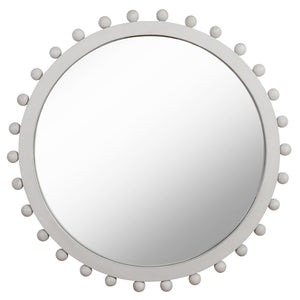 PAINTED ROUND MIRROR WITH REGENCY BALL DESIGN