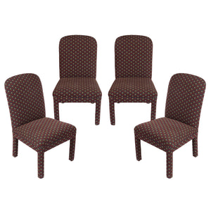 SET OF FOUR VINTAGE SHERRILL PARSONS STYLE PETIT POINT CHAIRS