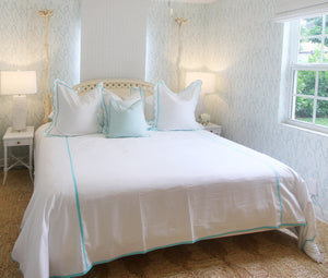 PALM FROND AND TRELLIS DESIGN KING HEADBOARD