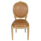SET OF FOUR FAUX BOIS SIDE CHAIRS IN LAMINATED VINTAGE FABRIC