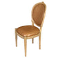 SET OF FOUR FAUX BOIS SIDE CHAIRS IN LAMINATED VINTAGE FABRIC