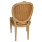 SET OF FOUR FAUX BOIS SIDE CHAIRS IN LAMINATED VINTAGE FABRIC