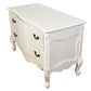 FRENCH PROVINCIAL PAINTED WHITE TWO DRAWER COMMODE