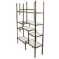 MID CENTURY MODERN BRASS AND GLASS ETAGERE