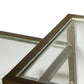 MID CENTURY MODERN BRASS AND GLASS ETAGERE