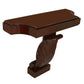 PAIR OF GROSFELD HOUSE MAHOGANY CONSOLES WITH CUT CORNER TOPS