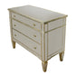 SINGLE REGENCY STYLE MIRRORED THREE DRAWER CHEST WITH GILT TRIM