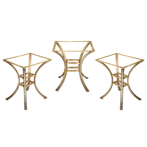 STENCILED SPLAYED LEG PEDESTAL DINING TABLE BASE