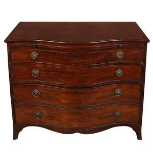 SINGLE BOW FRONT MAHOGANY CHEST