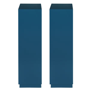 MID CENTURY NEWLY PAINTED PEDESTALS IN FINE PAINTS OF EUROPE BLUE