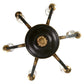 EMPIRE STYLE SIX LIGHT TOLE CHANDELIER WITH ARROW MOTIF