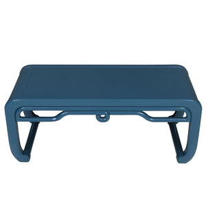 BLUE ART DECO STYLE CHINESE COFFEE TABLE