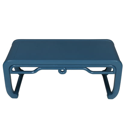 BLUE ART DECO STYLE CHINESE COFFEE TABLE
