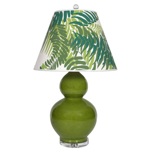 LIME PORCELAIN DOUBLE GOURD TABLE LAMP