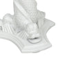 DOLPHIN FORM CARVED TABLE BASE WITH GLASS TOP