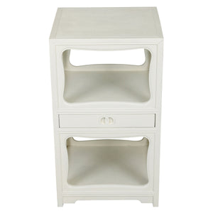 VINTAGE WHITE 1950'S MICHAEL TAYLOR END TABLE