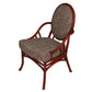 PAIR OF VINTAGE MCGUIRE STYLE RATTAN ARM CHAIRS IN SISTER PARISH LEOPARD