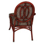 PAIR OF VINTAGE MCGUIRE STYLE RATTAN ARM CHAIRS IN SISTER PARISH LEOPARD