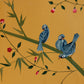 A JAPANESE SIX PANEL FOLDING CRANE MOTIF SCREEN