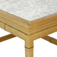 JOHN WIDDICOMB BAMBOO SIDE TABLE WITH ANTIQUE MIRROR TOP