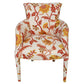PAIR OF NEWLY UPHOLSTERED DONGHIA STYLE ARM CHAIRS IN QUADRILLE FABRIC