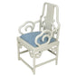 PAIR OF JF CHEN JAMES MONT STYLE WHITE PAINTED CHINOISERIE CHAIRS