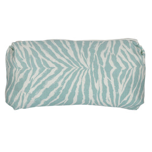 PALE BLUE CHINA SEAS ZEBRA LUMBAR PILLOW