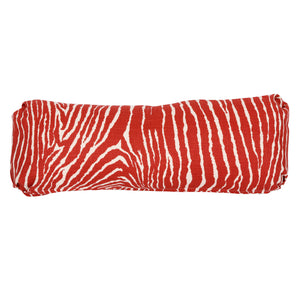 LARGE BRUNSCHWIG & FILS RED ZEBRA LUMBAR PILLOW