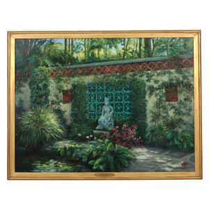 THE SOCIETY OF THE 4 ARTS CHINESE GARDEN PRINT BY EVELYN WALLACE