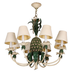 VINTAGE EIGHT ARM PINEAPPLE CHANDELIER