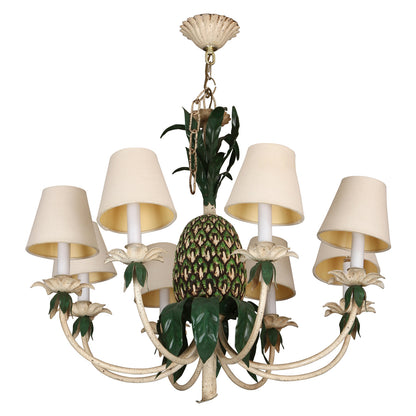 VINTAGE EIGHT ARM PINEAPPLE CHANDELIER