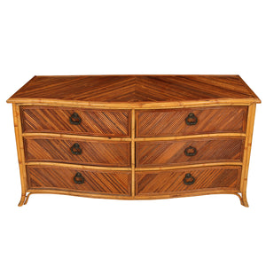 SIX DRAWER REEDED DRESSER