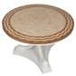 ROUND REGENCY STYLE CENTER TABLE, MARBLE TOP WOOD CARVED BASE.
