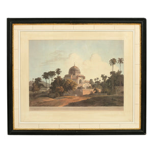 EXOTIC LANDSCAPE AND ARCHITECTURE IN BLACK FRAME