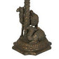 PAIR CARVED & PAINTED CAMEL & PALM TREE LAMPS