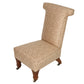 SLENDER HIGH BACK SLIPPER CHAIR UPHOLSTERED IN QUADRILLE FABRIC