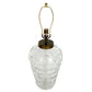 MID CENTURY SCULPTURAL CLEAR GLASS TABLE LAMP